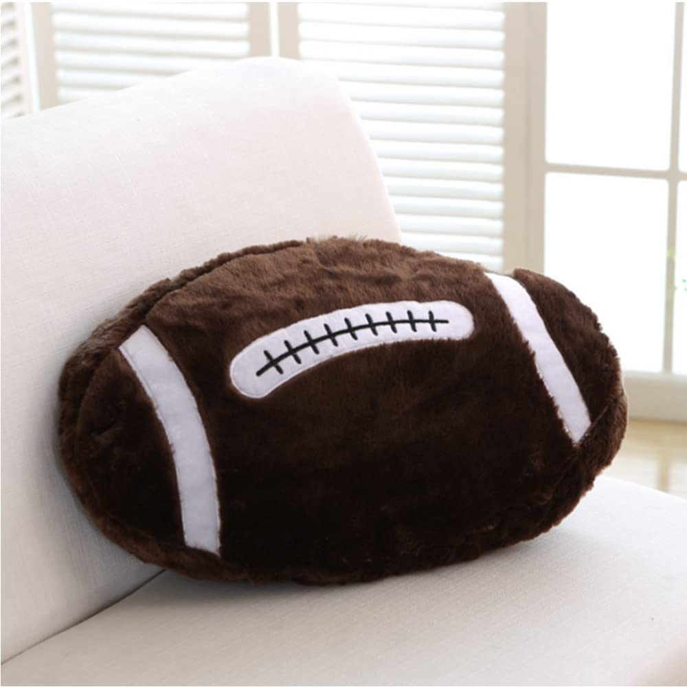 Ophrbu Rugby Sports Pillow Fluffy Soft Throw Pillow Toy ,18' Durable Sport Rugby Plush Toys,Plush Pillow Toys Gift For Kids Boy